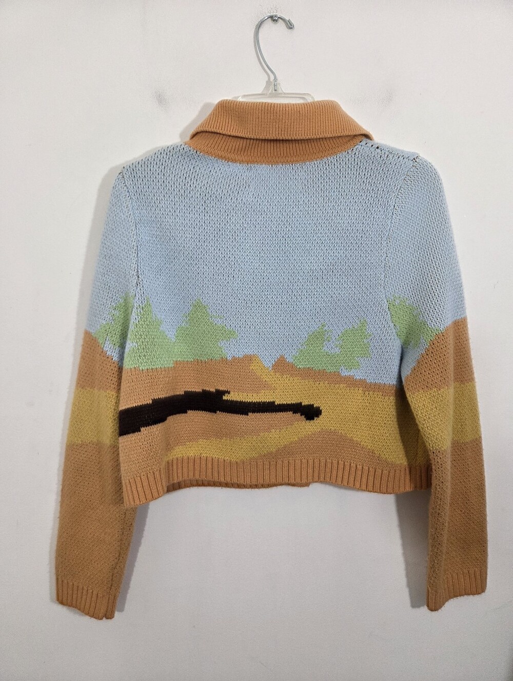 House of Sunny Daybreak Cardigan Sweater Retro Boho Size 10 US Sunrise Colorful - Picture 6 of 9
